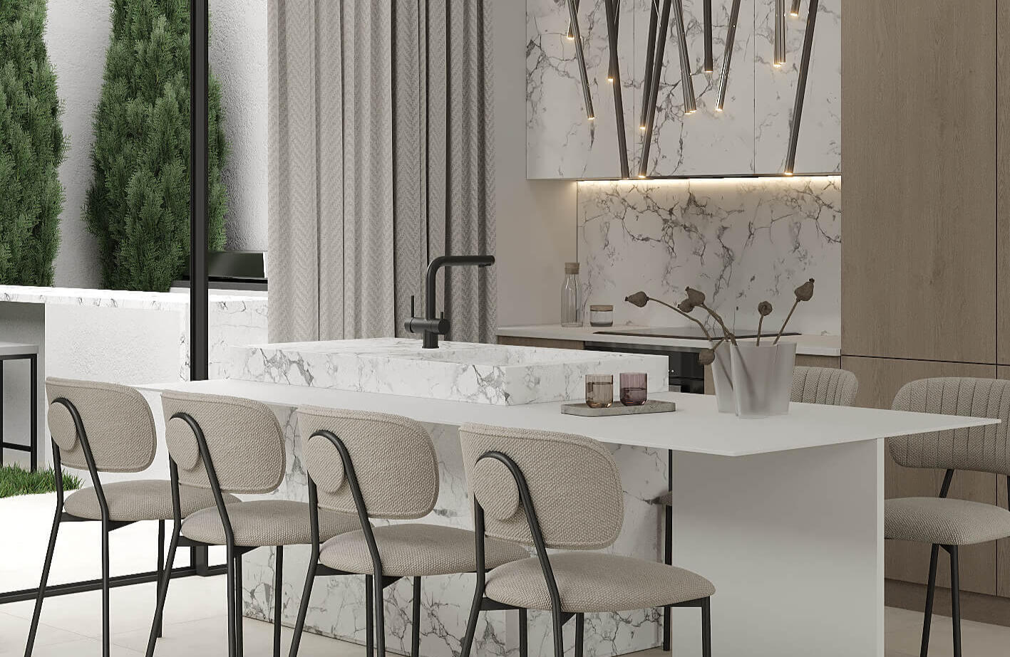 Fully equipped designer kitchen